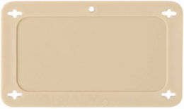 Blank Plastic Valve Tags, 2.2 Inch H x 3.7 Inch W, Tan, Durable, Outdoor Use