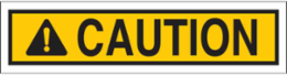Blank Caution Sign, 2.25 Inch H x 9 Inch W, Polyester, Abrasion-Resistant