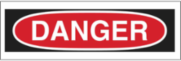 Blank Danger Sign 5 Inch H x 14 Inch W, Outdoor Use, Abrasion-Resistant, Polyester
