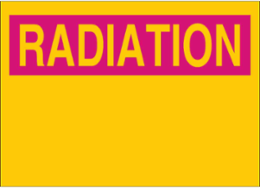 Blank RADIATION Sign, 10 Inch H x 14 Inch W, Polyester, Outdoor Use