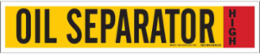 Ammonia IIAR Pipe Marker OIL SEPARATOR 4 Inch H x 24 Inch W Fits Pipes 8 Inch Dia or Larger