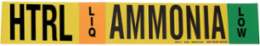 HTRL LIQ AMMONIA LOW Pipe Marker, 2.25" H x 14" W, Fits Pipes 2.5" Dia. Thru 7.875" Dia.