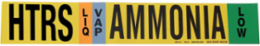 HTRS VAP AMMONIA LOW Pipe Marker, 2.25" H x 14" W, Fits Pipes 2.5" Dia. Thru 7.875" Dia.