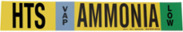 HTS VAP AMMONIA LOW Pipe Marker, 2.25" H x 14" W, Fits Pipes 2.5" Dia. Thru 7.875" Dia.