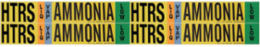 HTRS VAP AMMONIA LOW Pipe Marker, 1.125" H x 7" W, Card of 4 Each, Fits Pipes .75" Dia. Thru 2.375" Dia.