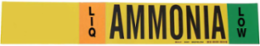 Ammonia Liquid Low Pipe Marker 2.25 Inch H x 14 Inch W, Fits Pipes 2.5 Inch to 7.875 Inch