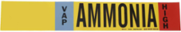 Ammonia High Pipe Marker 4 Inch H x 24 Inch W, Fits Pipes 8 Inch Dia. or Larger