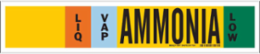 Ammonia Pipe Marker, 4 Inch H x 24 Inch W for Pipes 8 Inch Diameter or Larger