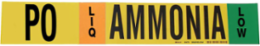 PO LIQ AMMONIA LOW Pipe Marker, 2.25" H x 14" W, Fits Pipes 2.5" Dia. Thru 7.875" Dia.
