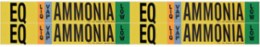 EQ LIQ/VAP AMMONIA LOW Pipe Marker, 1.125" H x 7" W, Card of 4 Each, Fits Pipes 0.75" Dia. Thru 2.375" Dia.