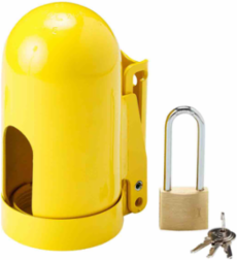 Snap Cap Gas Cylinder Lockout, 6.5"x 3-1/8" x 11 UN, High Pressure Fine Thread