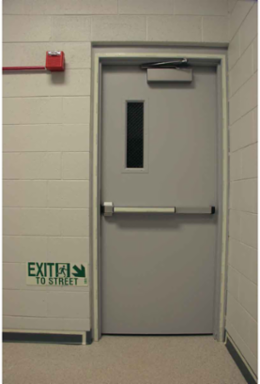 BradyGlo Exit Sign, 5 Inch H x 14 Inch W, Photoluminescent Polyester, Glow in the Dark