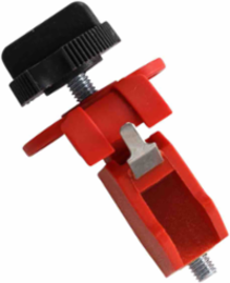 Miniature Circuit Breaker Lockout Device, Tie Bar Lockout, Red, 2.16 Inch Height, 1.23 Inch Width
