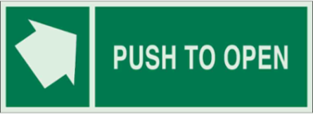 BradyGloTM Glow-In-The-Dark Sign 5 Inch x 14 Inch, Non-Toxic, Abrasion-Resistant