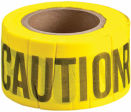 Caution Do Not Enter Barricade Tape, 69% Wood Fiber, Black on Yellow, 3" x 150'