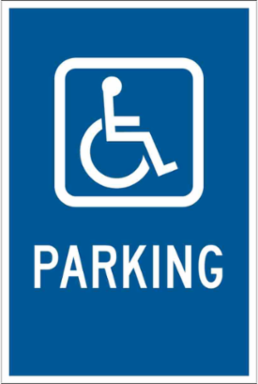 Parking Sign, 18" H x 12" W x .035" D, Aluminum