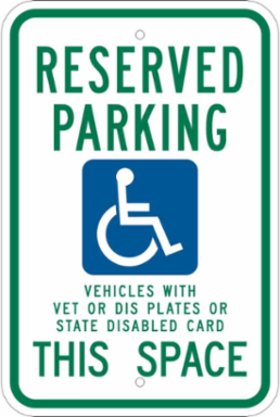 RESERVED PARKING THIS SPACE Sign, 18" H x 12" W x .035" D, Aluminum