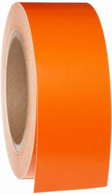 Solid Color Banding Tape for Pipe Marking - Roll Form, Vinyl, Orange, 2" x 30 yd
