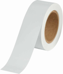 Solid Color Banding Tape for Pipe Marking - Roll Form, Vinyl, White, 2" x 30 Yd