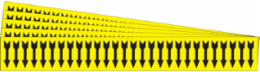 B946, 2.25"X0.50", BLK/YEL, ARROW, 5/PK