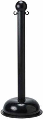 Bradylink Warning Post, Black, 41 Inch Height, 3 Inch Diameter, Moulded Polyethylene