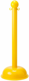 BradyLink Yellow Warning Post, 41 Inch H x 3 Inch Dia, Polyethylene/Polystyrene