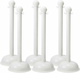 Bradylink Warning Posts, 41 Inch H x 3 Inch Dia, Polyethylene, Pack of 6 Each
