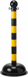 Bradylink Warning Post 41 Inch Height x 3 Inch Diameter, Black/Yellow Polyethylene