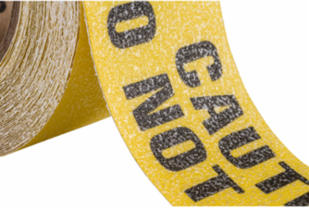 Hazard Marking Anti-Skid Tape Roll - Anti-Skid Vinyl, CAUTION DO NOT ENTER, Black on Yellow, 3" x 54'
