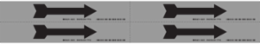 Self-Sticking Vinyl Arrow, 1.125" H x 7" W, Black on Gray, Card of 4 Each