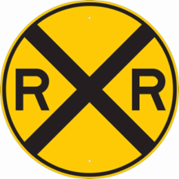 R X R Sign, 30" H x 30" W x 0.090" D, Aluminum