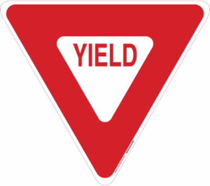 Yield Sign, 30" H x 30" W, Aluminum