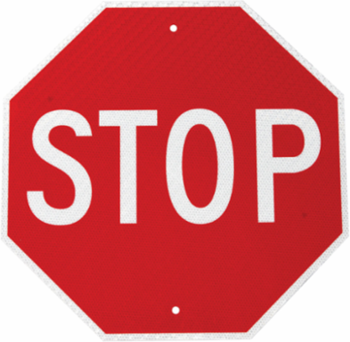 STOP Sign, 36" H x 36" W, Aluminum