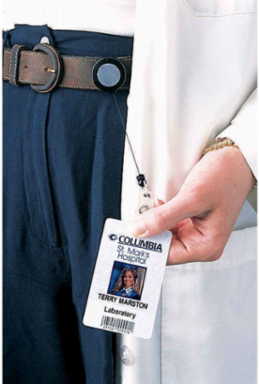 Badge Reel 34 Inch Cord Length, Nylon & Plastic, Blue Color