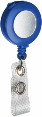 Badge Reel 34 Inch Cord Length, Nylon & Plastic, Blue Color