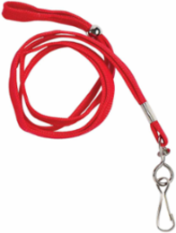 Red Lanyard, 0.375" W x 36" L