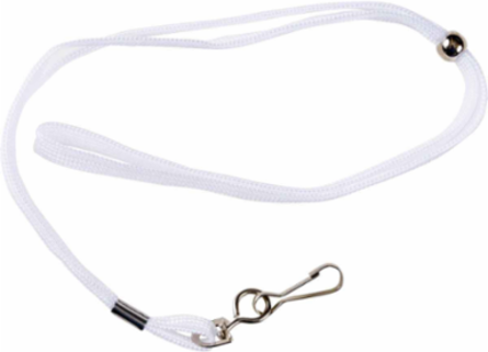 White Lanyard, 19" L