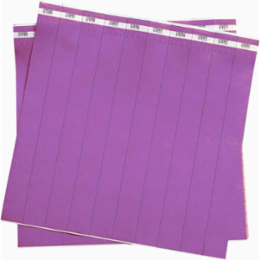 Security Tyvek ® Wristbands, Purple