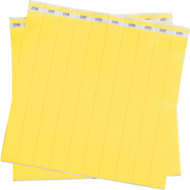 Security Tyvek ® Wristbands, Yellow