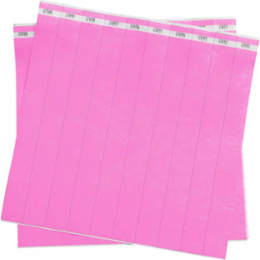 Security Tyvek ® Wristbands, Pink
