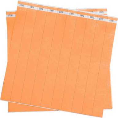 Security Tyvek ® Wristbands, Orange