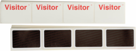TIME DEPENDENT BADGE (VISITOR), Pack of 100 Each