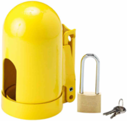 Snap Cap Gas Cylinder Lockout, 6.5"x 3-1/2" x 11 UN, Low Pressure Fine Thread