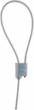 Cable Lock Seals, Silver, 12" L, Cable Diameter 0.09375"
