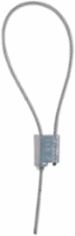Cable Lock Seals, Silver, 12" L, Cable Diameter 0.09375"