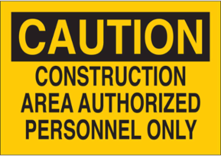 Caution Sign, 10 Inch H x 14 Inch W x 0.06 Inch D, Abrasion-Resistant Polystyrene