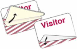 SecurAlert Onestep Timebadge (1-Day)-Visitor, Red on White