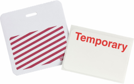 SecurAlert 2-Part, 1-Week Td Badge, Visitor, Backing Color: White