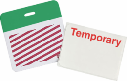 SecurAlert 2-part, 1-Day Td Badge, Temporary, Backing Color: Green