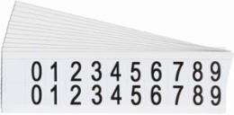 0.75 Inch Vinyl Number & Letter Labels, Outdoor Use, 25 per Pack, Black on White